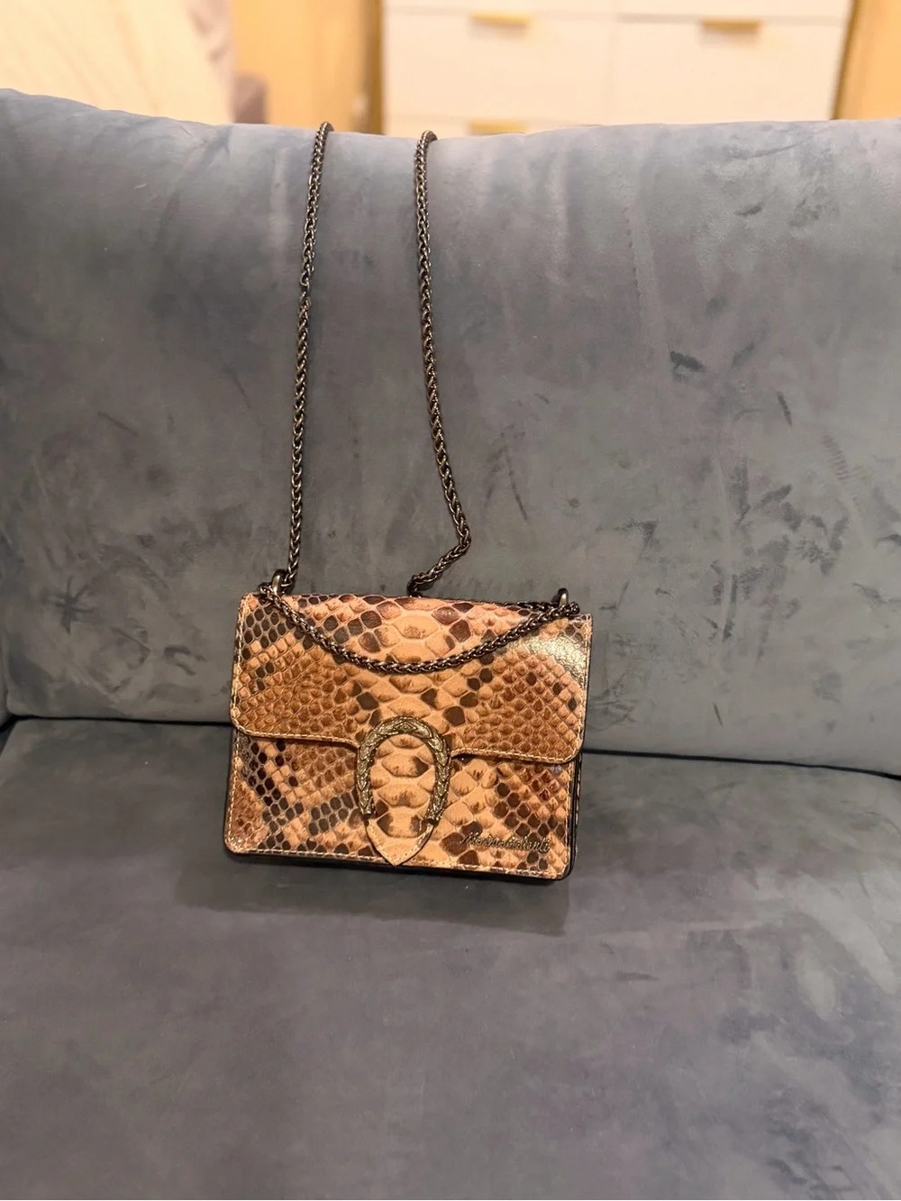 Marina Galanti Italian Leather crossbody python bag